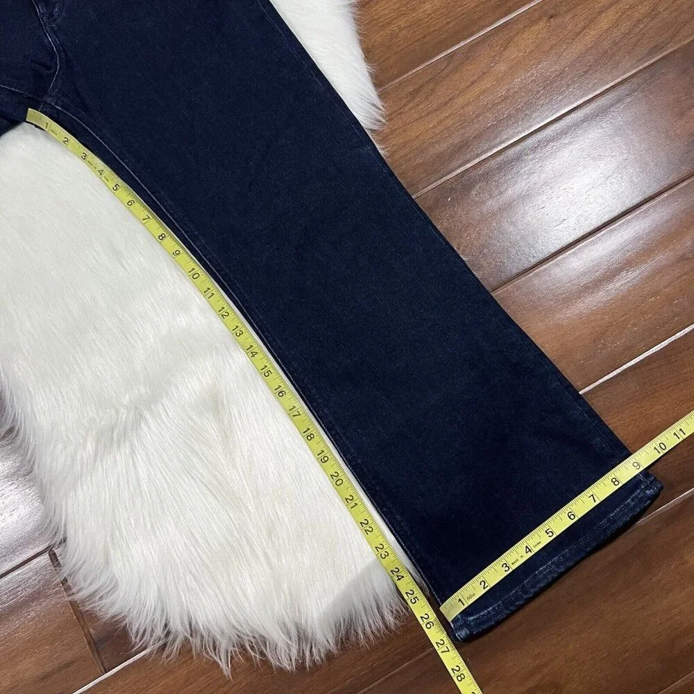 J. Crew Size 30 Rinse Wash‎ Brushed Back Slim Demi Boot Cut Denim Jeans BN042